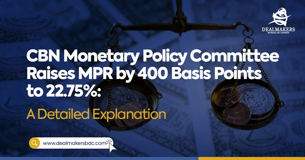 On February 27, 2024, Nigeria’s Monetary Policy Committee (MPC) made a bold move, increasing the monetary policy rate by a substantial 400 basis points to 22.75%. This decision, which aims to tackle inflation that reached a 28-year high of 29.9%, was coupled with an increase in the cash reserve ratio to 45%. These measures signal a firm commitment to tightening monetary policy and stabilizing the economy, aligning Nigeria more closely with global economic trends and seeking to restore confidence in its financial markets. So today I will be explaining what MPR rate means and its impact on the economy and as a bonus I will be throwing in cash reserve ratio, liquidity ratio, and assymetric corridor.